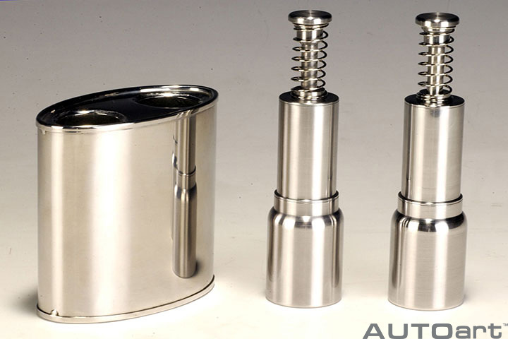 40156 TWIN-PIPE MUFFLER STAINLESS STEEL HERBS GRINDER