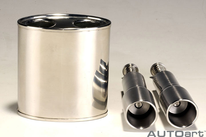 40156 TWIN-PIPE MUFFLER STAINLESS STEEL HERBS GRINDER