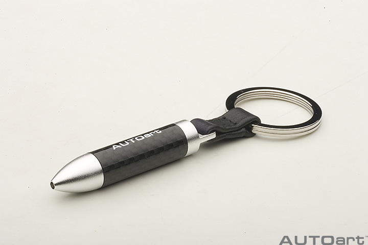 42011 RETRACTABLE CARBON FIBER BALL PEN KEYCHAIN