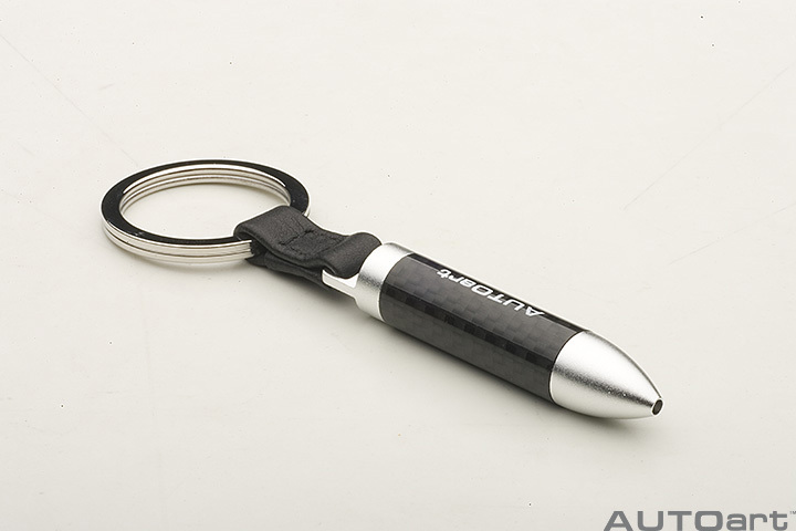 42011 RETRACTABLE CARBON FIBER BALL PEN KEYCHAIN