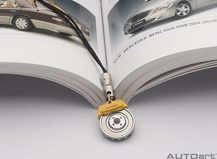 41572 BRAKE DISC MOBILE PHONE PENDANT (YELLOW CALIPER)