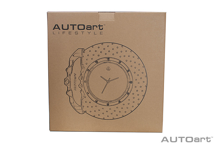 41001 RACING BRAKE DISC CLOCK (8-POT CALIPER/DIAMETER OF ROTOR : 380 mm) (RED CALIPER/BLUE ANODIZED CENTRE/AUTOart logo)