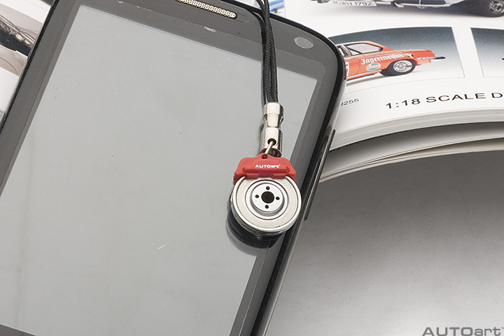 41571 BRAKE DISC MOBILE PHONE PENDANT (RED CALIPER)