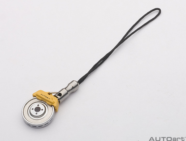 41572 BRAKE DISC MOBILE PHONE PENDANT (YELLOW CALIPER)