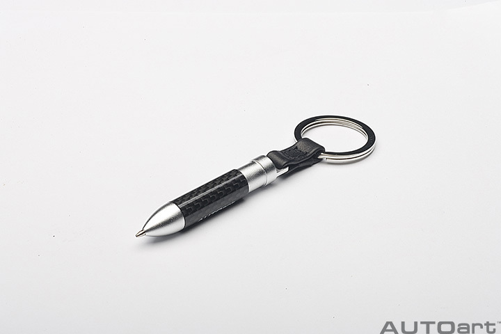 42011 RETRACTABLE CARBON FIBER BALL PEN KEYCHAIN