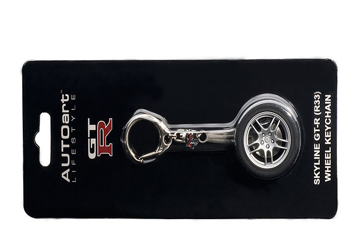 41563  NISSAN SKYLINE GT-R(R33) WHEEL KEYCHAIN (WITH GT-R EMBLEM HANGED)