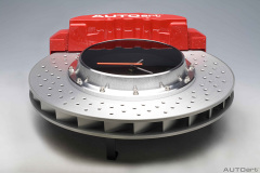 41001 RACING BRAKE DISC CLOCK (8-POT CALIPER/DIAMETER OF ROTOR : 380 mm) (RED CALIPER/BLUE ANODIZED CENTRE/AUTOart logo)