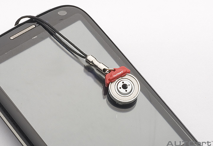 41571 BRAKE DISC MOBILE PHONE PENDANT (RED CALIPER)