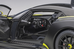 70262 1/18 ASTON MARTIN VULCAN (MATT BLACK W/ LIME GREEN STRIPES)
