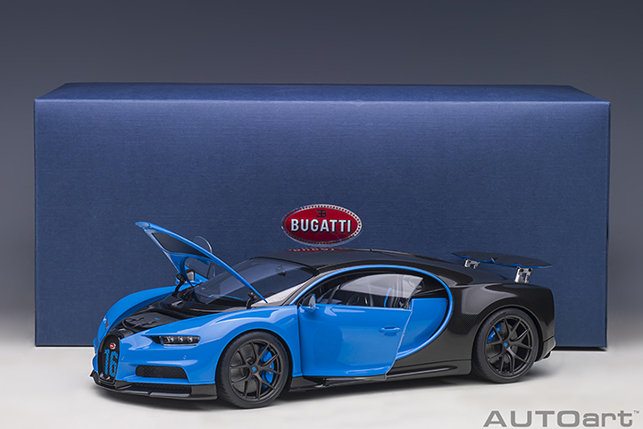 70997 1/18 BUGATTI CHIRON SPORT 2019 (FRENCH RACING BLUE/CARBON)