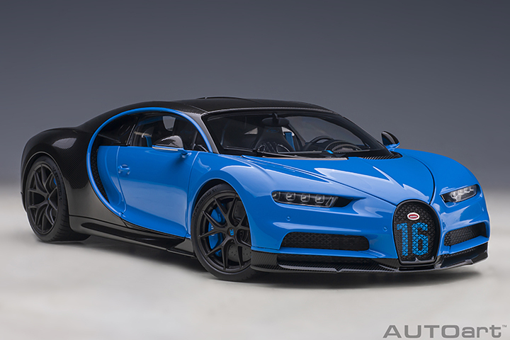 70997 1/18 BUGATTI CHIRON SPORT 2019 (FRENCH RACING BLUE/CARBON)