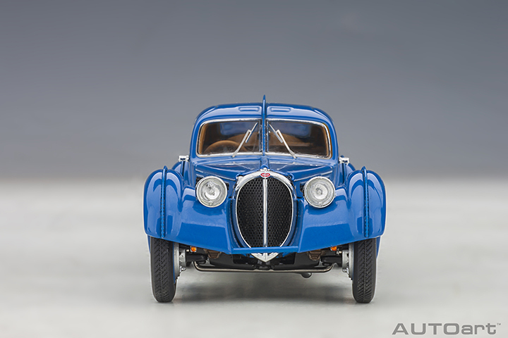 50947 1/43 BUGATTI 57SC ATLANTIC 1938 (BLUE/WITH METAL WIRE-SPOKE WHEELS)