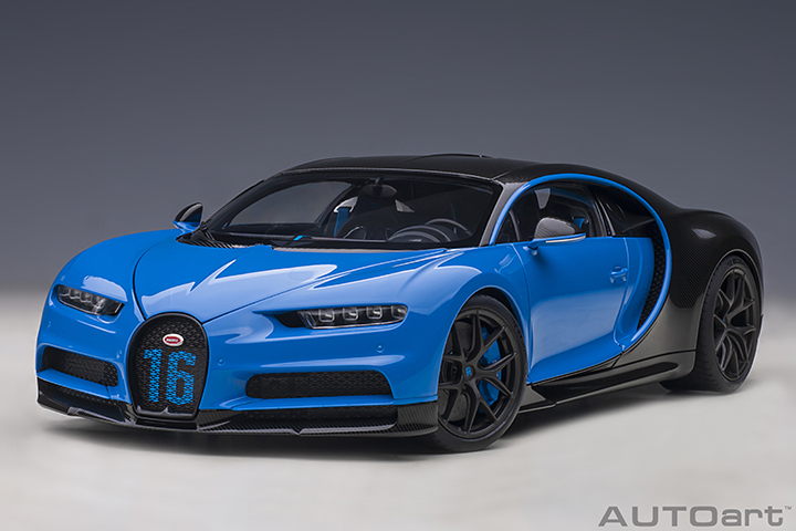 70997 1/18 BUGATTI CHIRON SPORT 2019 (FRENCH RACING BLUE/CARBON)