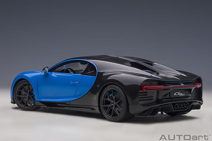 70997 1/18 BUGATTI CHIRON SPORT 2019 (FRENCH RACING BLUE/CARBON)