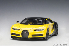 70994 1/18 BUGATTI CHIRON 2017 (JAUNE MOLSHEIM YELLOW/NOCTURNE BLACK)