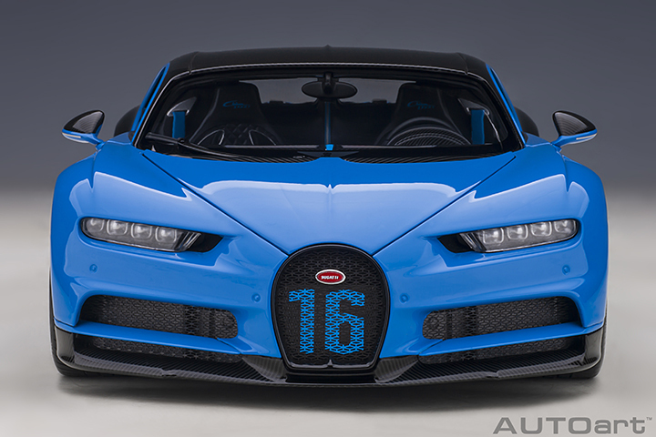 70997 1/18 BUGATTI CHIRON SPORT 2019 (FRENCH RACING BLUE/CARBON)