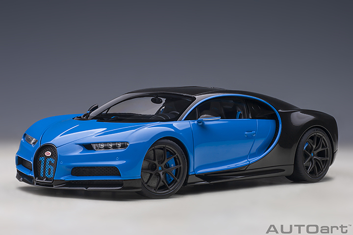 70997 1/18 BUGATTI CHIRON SPORT 2019 (FRENCH RACING BLUE/CARBON)