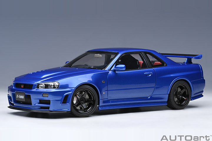 77462 1/18 NISSAN SKYLINE GT-R (R34) NISMO Z-TUNE (BAYSIDE BLUE)