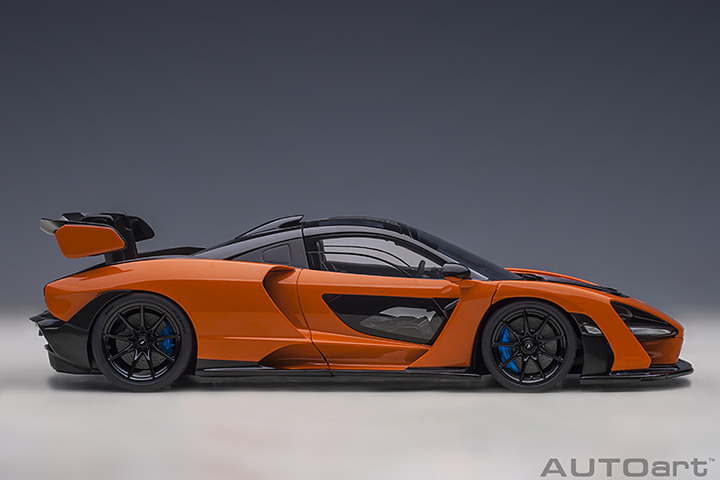 76078 1/18 McLAREN SENNA (TROPHY MIRA/ORANGE)