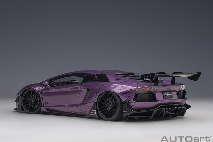 79242 1/18 LIBERTY WALK LB-WORKS LAMBORGHINI AVENTADOR LIMITED EDITION (VIOLA SE30/CARBON BONNET)