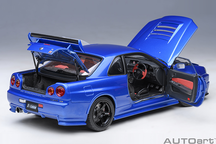 77462 1/18 NISSAN SKYLINE GT-R (R34) NISMO Z-TUNE (BAYSIDE BLUE)