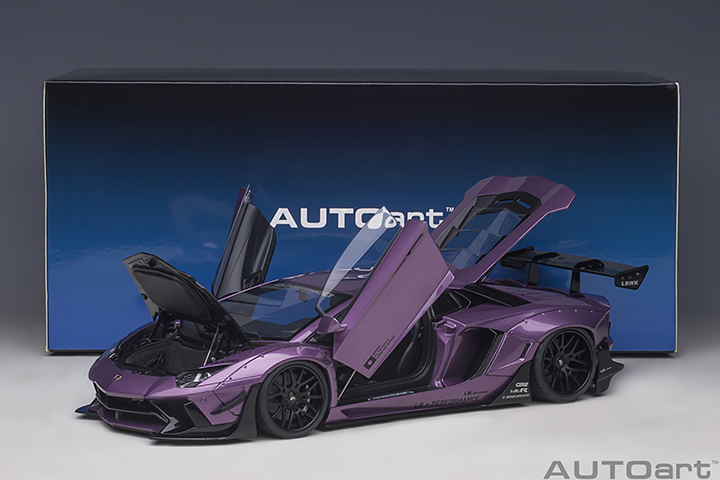 79242 1/18 LIBERTY WALK LB-WORKS LAMBORGHINI AVENTADOR LIMITED EDITION (VIOLA SE30/CARBON BONNET)