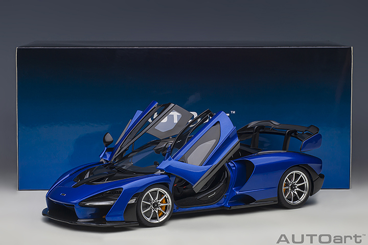 76079 1/18 McLAREN SENNA (TROPHY KYANOS/BLUE)