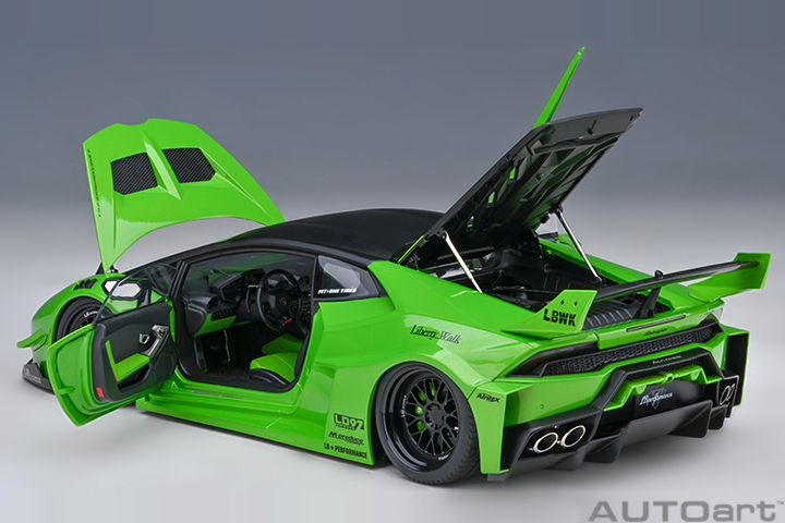 79128 1/18 LIBERTY WALK LB SILHOUETTE WORKS HURACAN GT (PEARL GREEN)