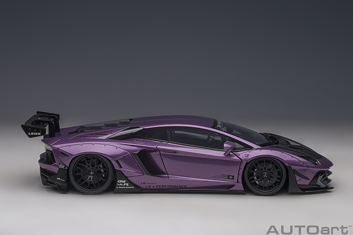 79242 1/18 LIBERTY WALK LB-WORKS LAMBORGHINI AVENTADOR LIMITED EDITION (VIOLA SE30/CARBON BONNET)