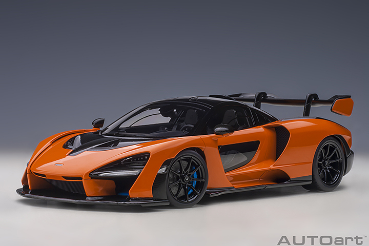 76078 1/18 McLAREN SENNA (TROPHY MIRA/ORANGE)