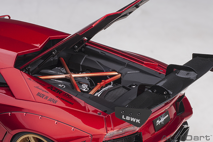 79182 1/18 LIBERTY WALK LB-WORKS LAMBORGHINI AVENTADOR LIMITED EDITION (HYPER RED/GOLD ACCENTS)