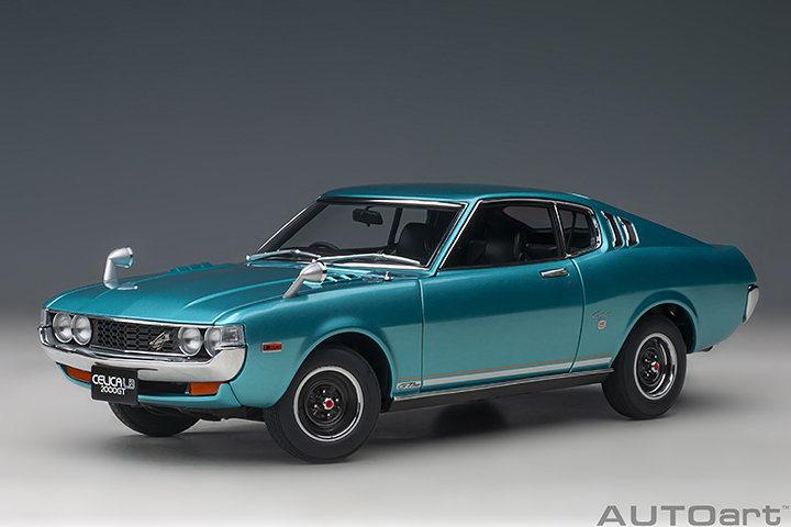 78767 1/18 TOYOTA CELICA LIFTBACK 2000GT (RA25) 1973 (TURQUOISE BLUE METALLIC)