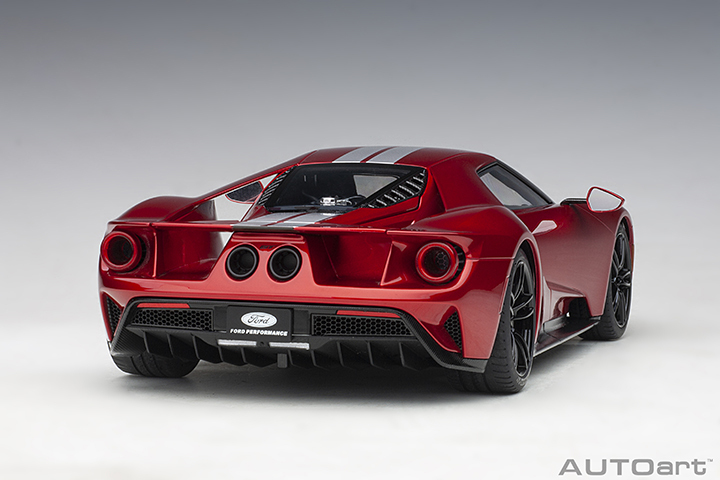 72943 1/18 FORD GT 2017 (LIQUID RED/SILVER STRIPES)