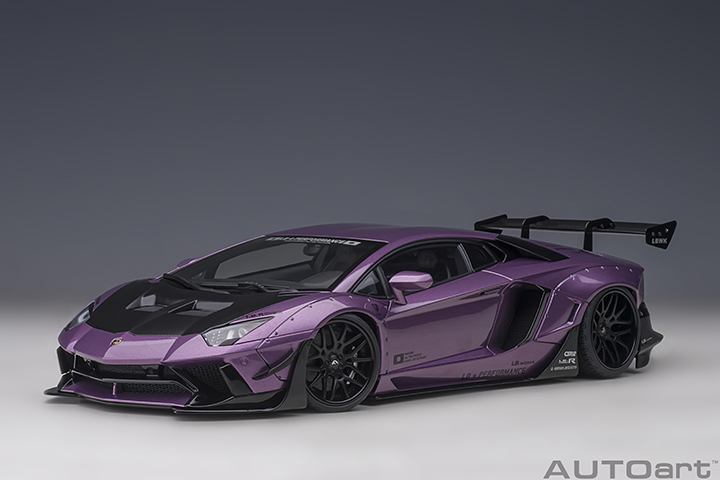 79242 1/18 LIBERTY WALK LB-WORKS LAMBORGHINI AVENTADOR LIMITED EDITION (VIOLA SE30/CARBON BONNET)