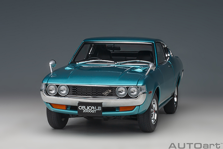 78767 1/18 TOYOTA CELICA LIFTBACK 2000GT (RA25) 1973 (TURQUOISE BLUE METALLIC)