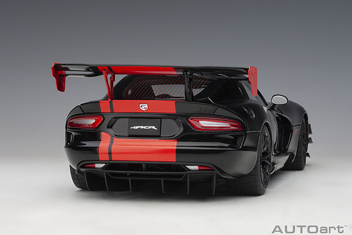 71732 1/18 DODGE VIPER 1:28 EDITION ACR 2017 (BLACK W/ RED STRIPES)