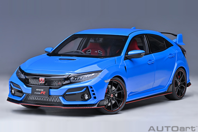 73224 1/18 HONDA CIVIC TYPE R (FK8) 2021 (RACING BLUE PEARL)