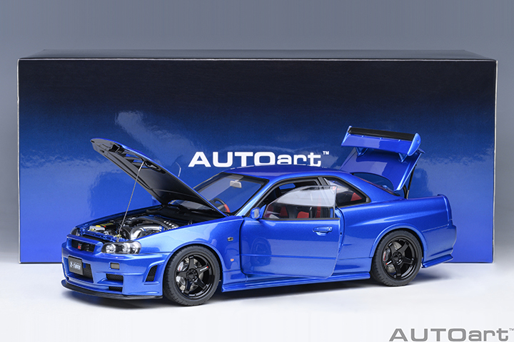 77462 1/18 NISSAN SKYLINE GT-R (R34) NISMO Z-TUNE (BAYSIDE BLUE)