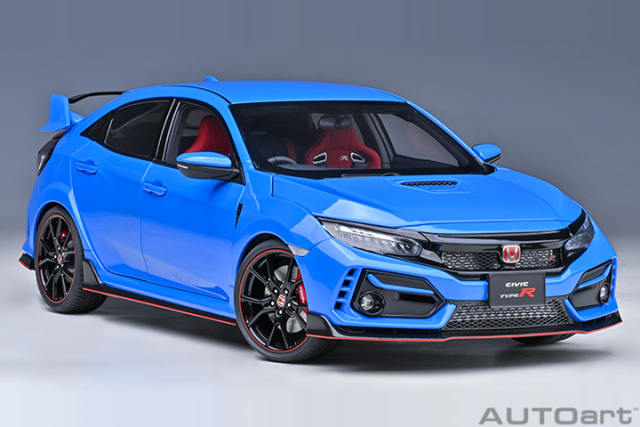 73224 1/18 HONDA CIVIC TYPE R (FK8) 2021 (RACING BLUE PEARL)