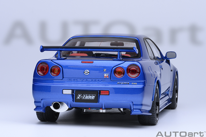 77460 1/18 NISMO R34 GT-R Z-tune (BAYSIDE BLUE W/ CARBON BONNET)