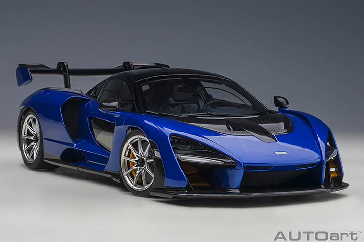 76079 1/18 McLAREN SENNA (TROPHY KYANOS/BLUE)