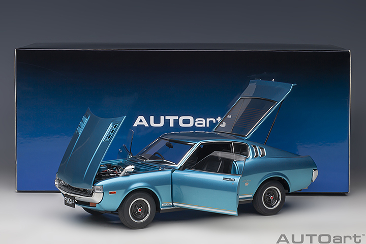 78767 1/18 TOYOTA CELICA LIFTBACK 2000GT (RA25) 1973 (TURQUOISE BLUE METALLIC)