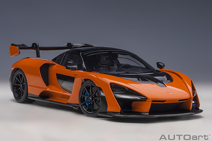 76078 1/18 McLAREN SENNA (TROPHY MIRA/ORANGE)