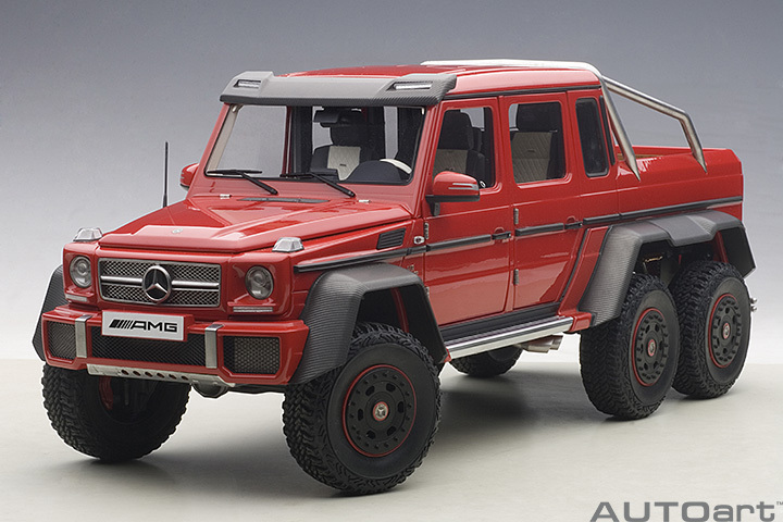 76304  1/18 MERCEDES-BENZ G63 AMG 6X6 (RED)