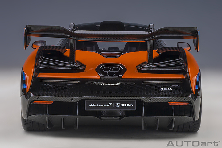 76078 1/18 McLAREN SENNA (TROPHY MIRA/ORANGE)