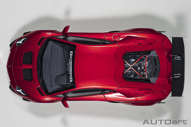 79182 1/18 LIBERTY WALK LB-WORKS LAMBORGHINI AVENTADOR LIMITED EDITION (HYPER RED/GOLD ACCENTS)