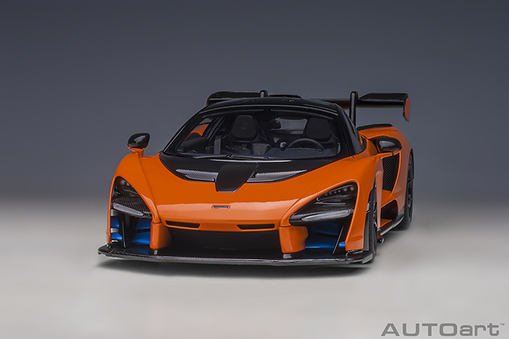 76078 1/18 McLAREN SENNA (TROPHY MIRA/ORANGE)