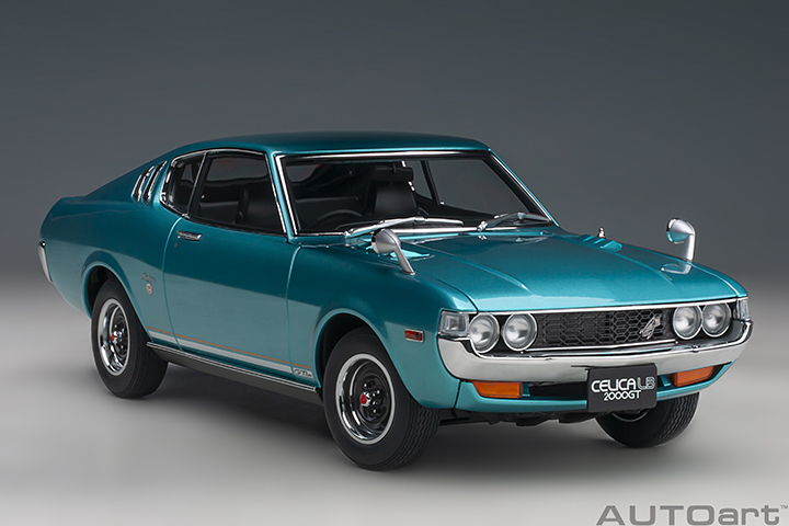 78767 1/18 TOYOTA CELICA LIFTBACK 2000GT (RA25) 1973 (TURQUOISE BLUE METALLIC)