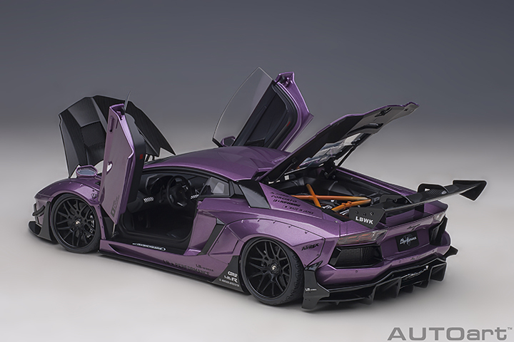 79242 1/18 LIBERTY WALK LB-WORKS LAMBORGHINI AVENTADOR LIMITED EDITION (VIOLA SE30/CARBON BONNET)