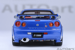 77460 1/18 NISMO R34 GT-R Z-tune (BAYSIDE BLUE W/ CARBON BONNET)